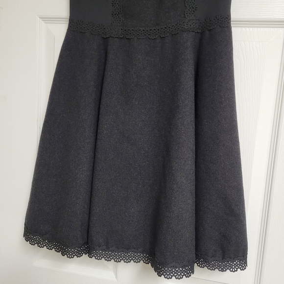 Susana Monaco Black Laser Trim Fit And Flare Dress - Picture 4 of 9